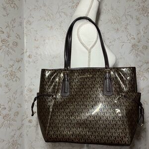 Michael Kors Dark Brown Monogram Tote